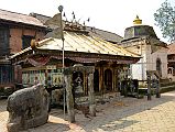 Kathmandu Changu Narayan 04 Unfinished Elephant Statue In Front Of Chinnamasta Temple An unfinished statue of an elephant is just to the left of the Chinnamasta temple at Changu Narayan.